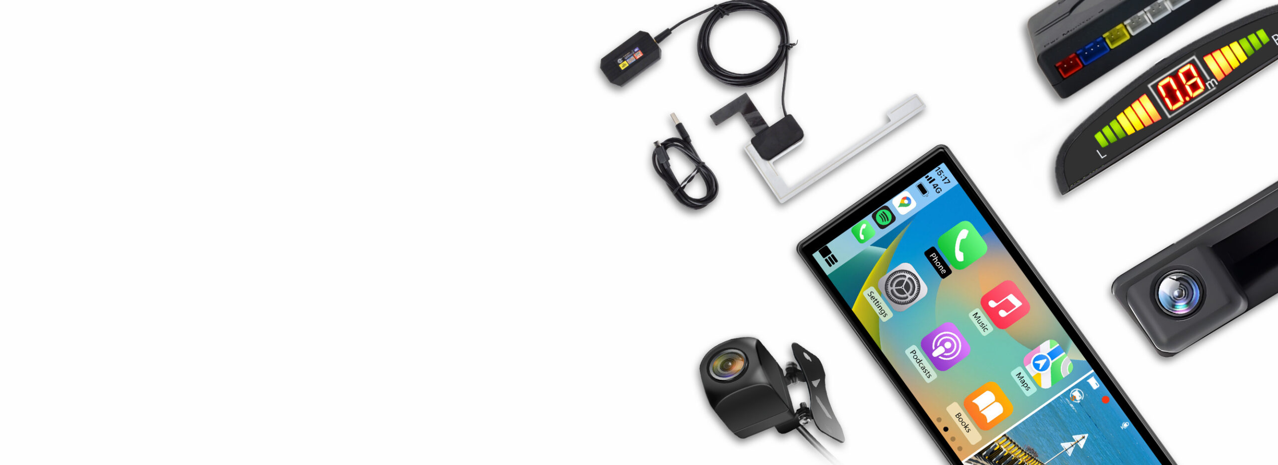 Rückfahrkamera und Android-Autoradio Kombination – Junsun CarPlay Display mit Kamera