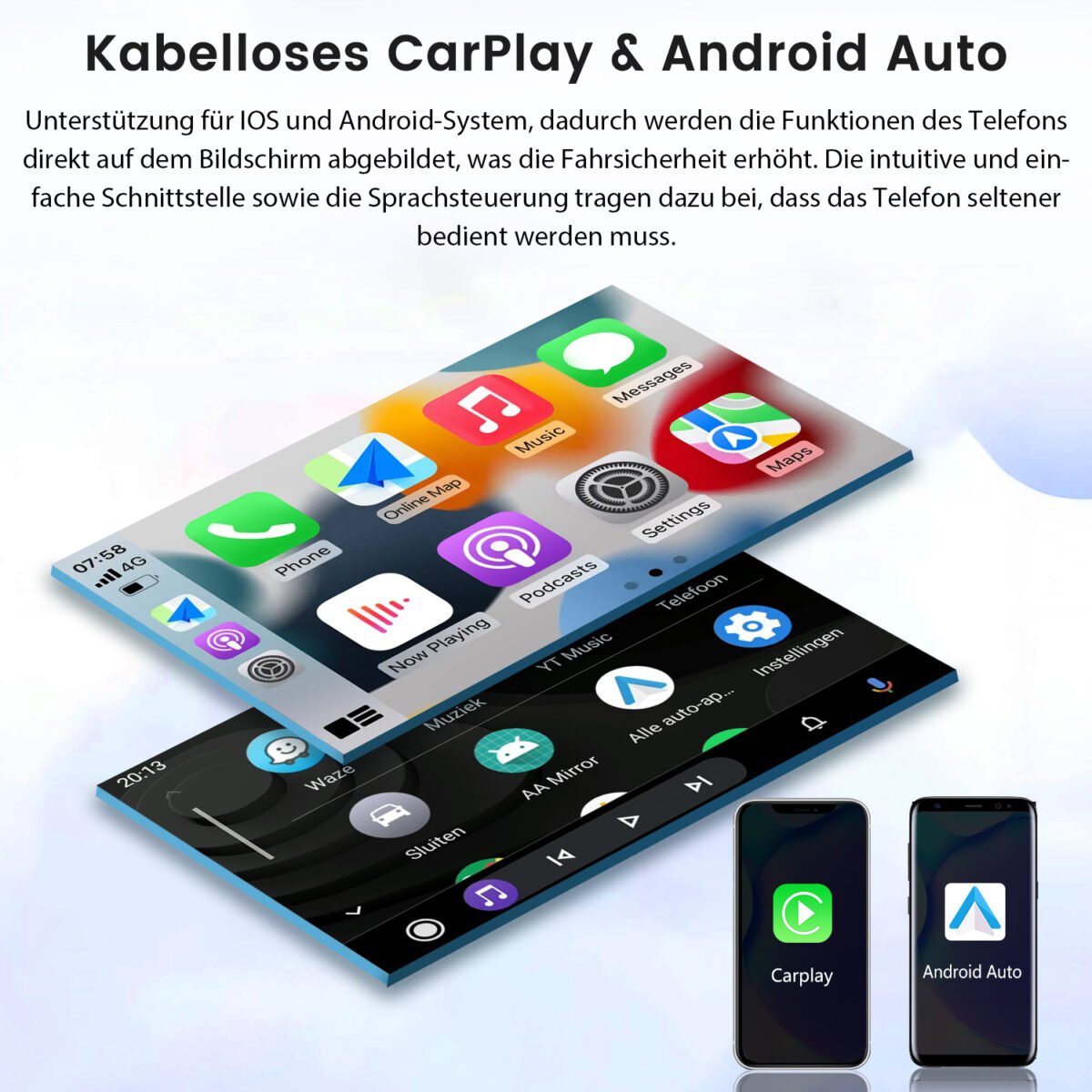 Golf V VI Passat B6 B7 Android Radio Carplay Navigation RDS – Bild 6