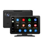 Junsun Drathlos Apple Carplay Android Auto 9-Zoll Display Rückfahrkamera – Bild 2