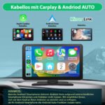 Junsun Drathlos Apple Carplay Android Auto 9-Zoll Display Rückfahrkamera – Bild 11