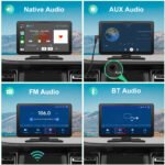 Junsun Drathlos Apple Carplay Android Auto 9-Zoll Display Rückfahrkamera – Bild 9