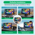 Junsun Drathlos Apple Carplay Android Auto 9-Zoll Display Rückfahrkamera – Bild 7