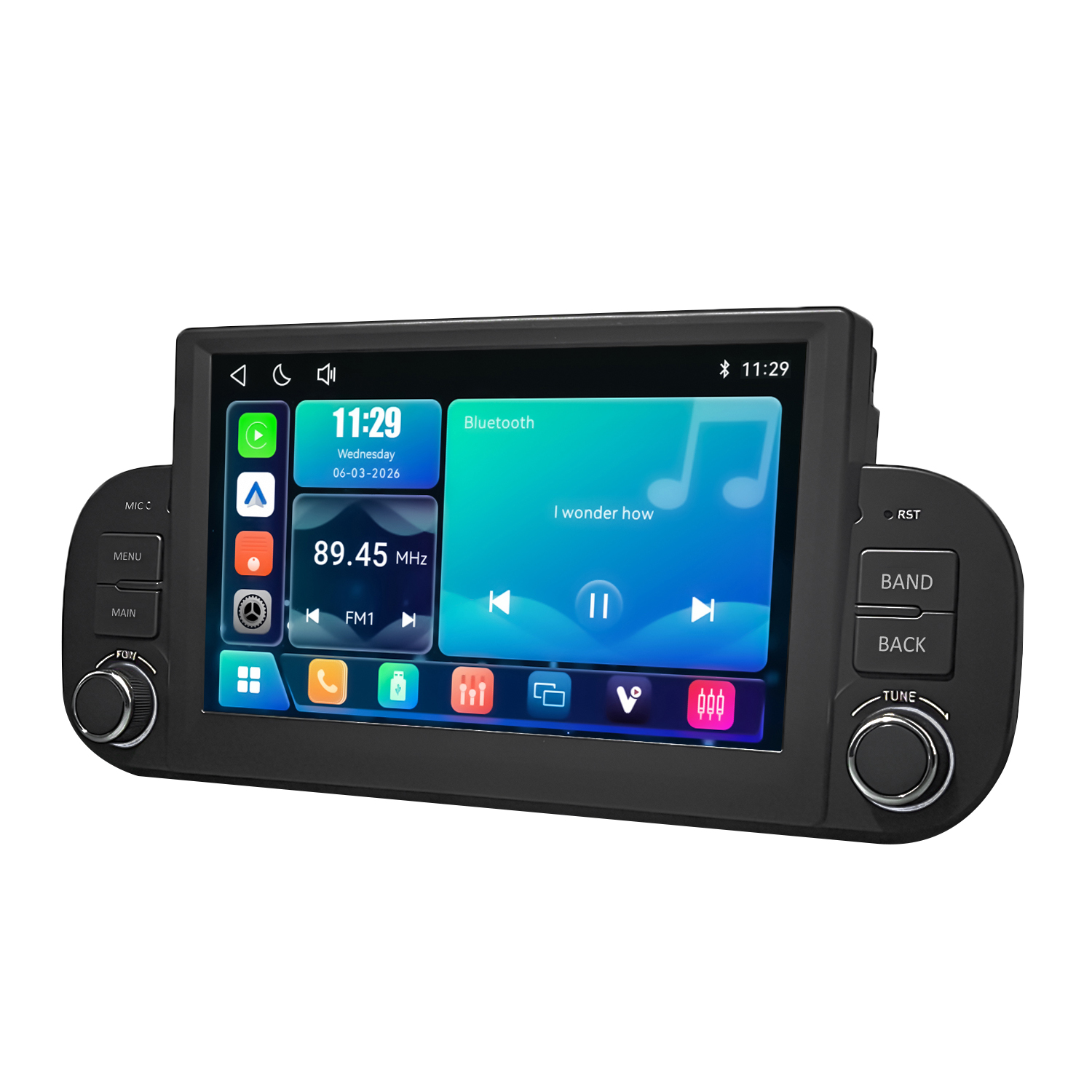 Junsun Linux 7″ Radio für Fiat Panda III CarPlay Android Auto Bluetooth